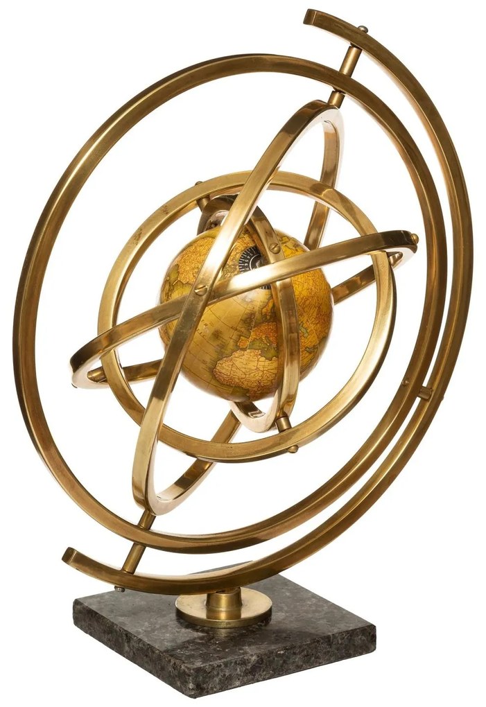 Globus dekoracyjny Sandy, metalowa orbita, wys. 37 cm
