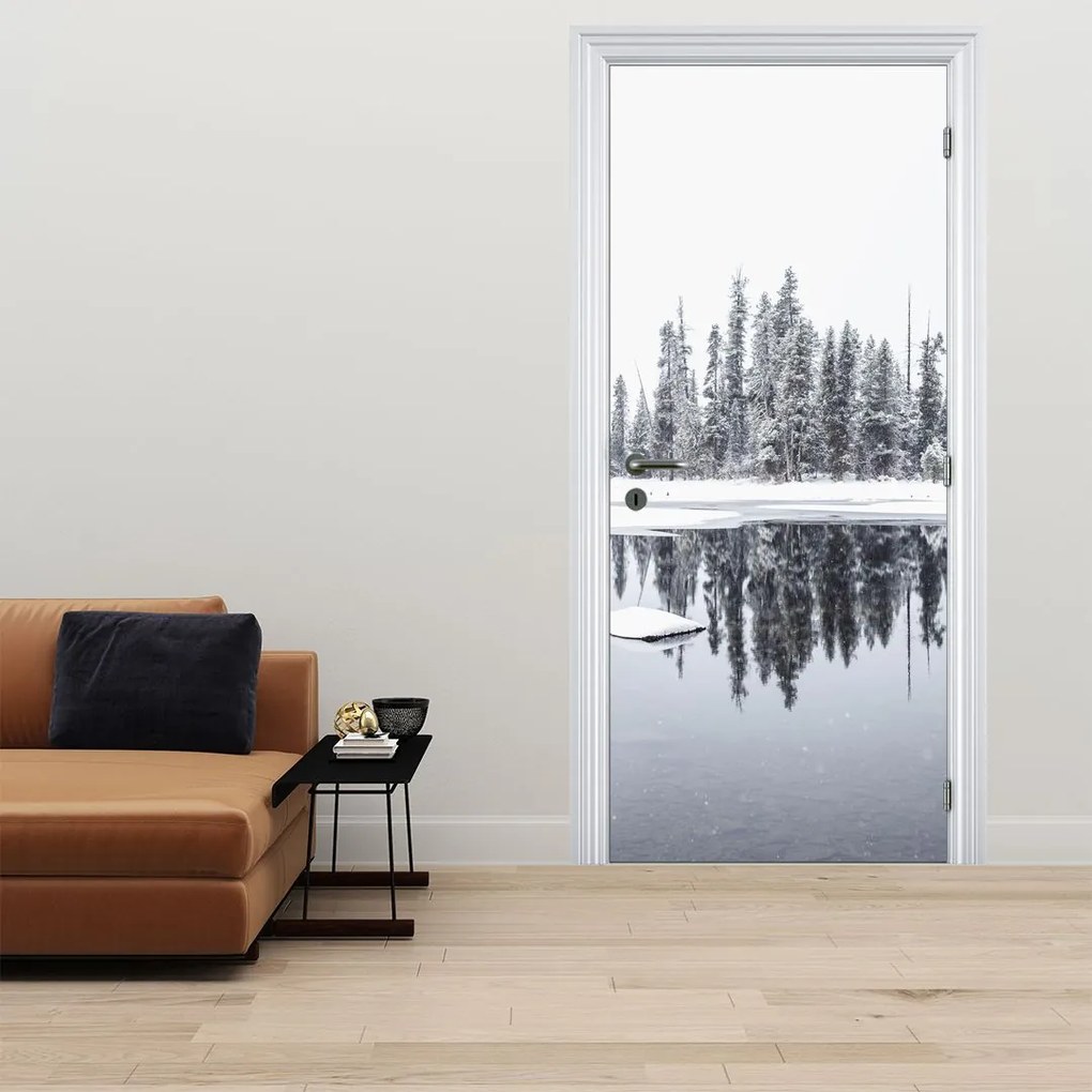 Fototapeta na drzwi - Było biało (95x205cm)