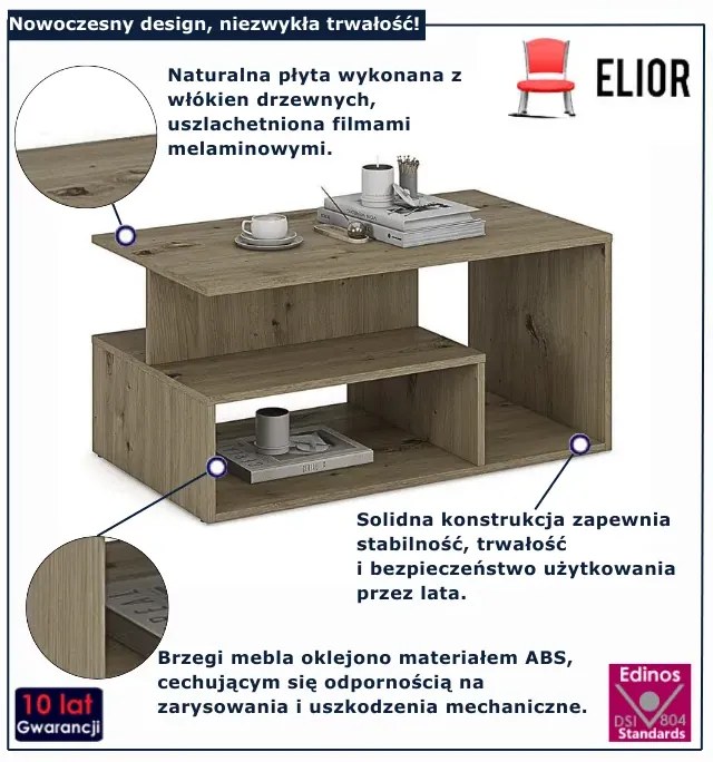 Ława klasyczna do salonu dąb artisan C1-C50