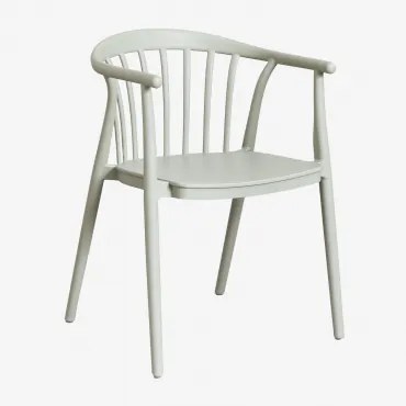 Zestaw 2 Sztaplowanych Krzeseł Jadalnianych Z Podłokietnikami Z Polipropylenu Ivor Awokado - Sklum