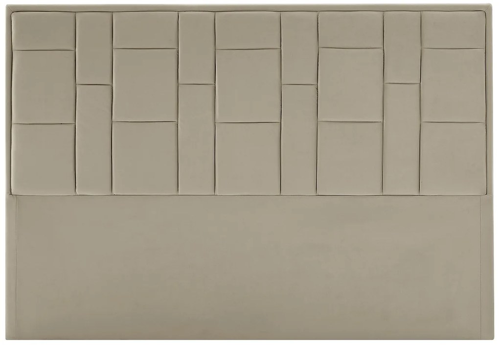 Zagłówek łóżka 180 cm - Welur - Taupe - HERMINE