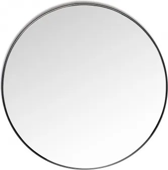 Okrągłe Lustro Ścienne Ø60 Cm Z Metalu Gon Czarna - Sklum