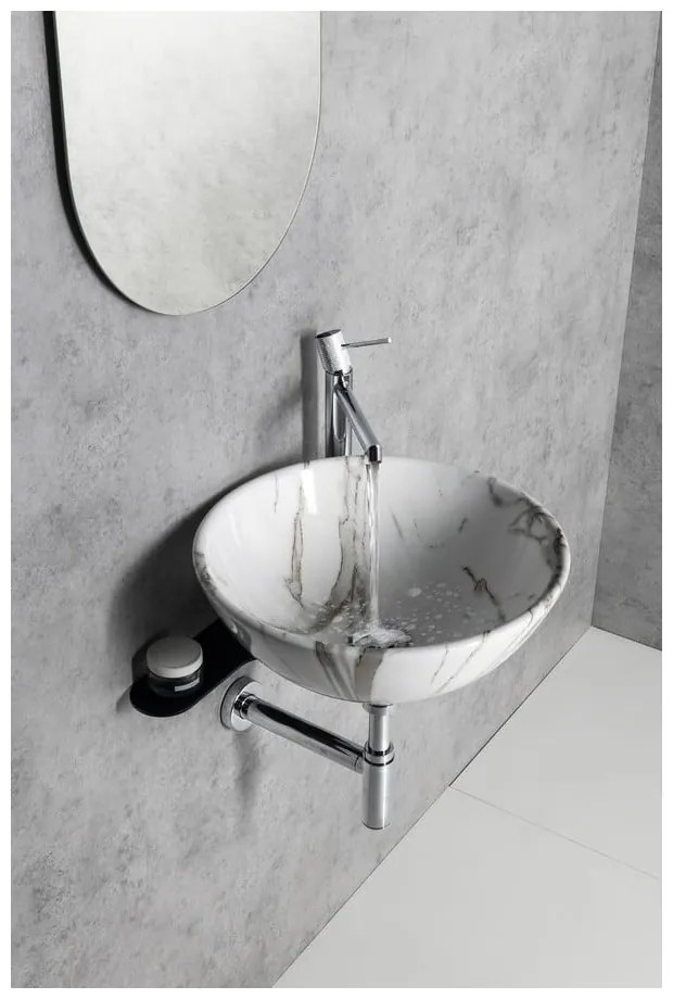 Biała ceramiczna okrągła umywalka ø 42 cm Dalma – Sapho