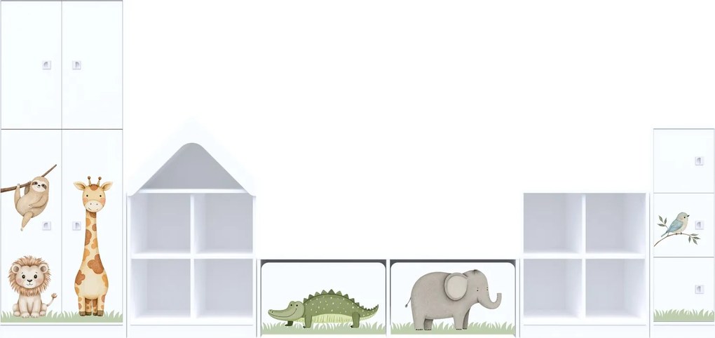 Zestaw nowoczesnych mebli do żłobka Blox Nature 14