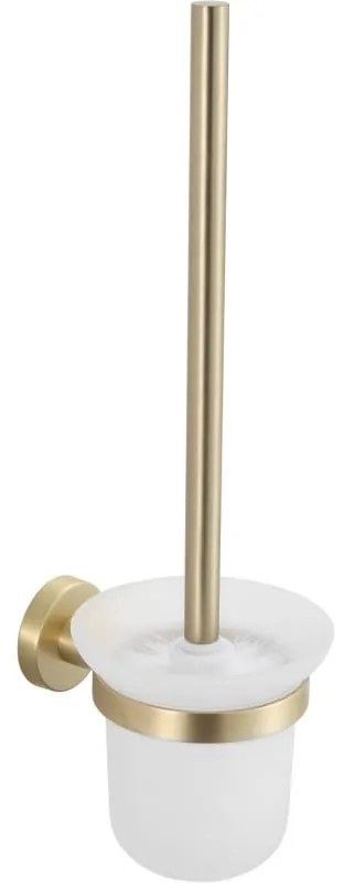 Mexen Remo szczotka toaletowa, złota szczotkowana - 7050750-55