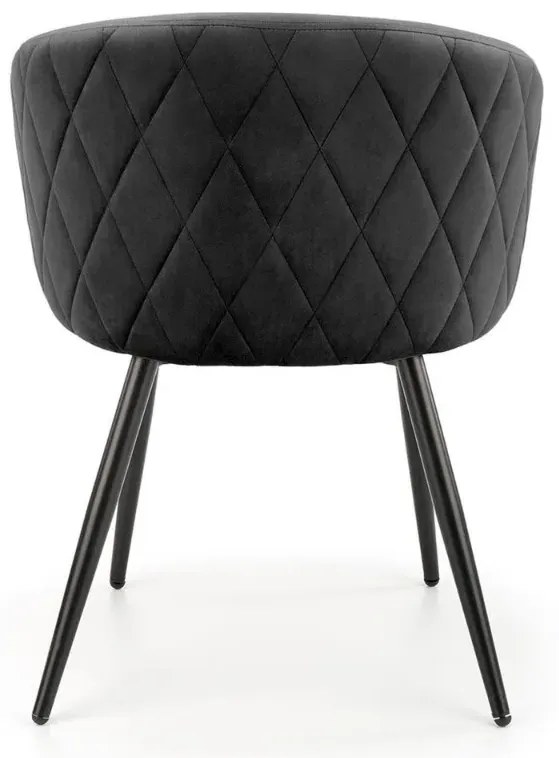 Krzesło tapicerowane K430 VELVET czarne HALMAR