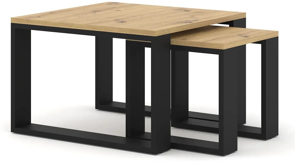 Zestaw stolików kawowych dąb artisan - Everol 14X