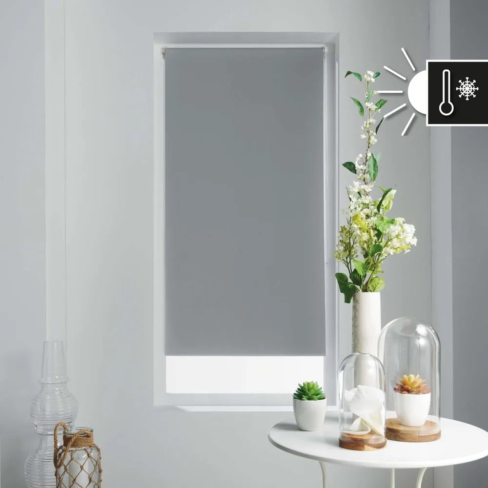 Szara tekstylna roleta 90x180 cm Occult – douceur d'intérieur