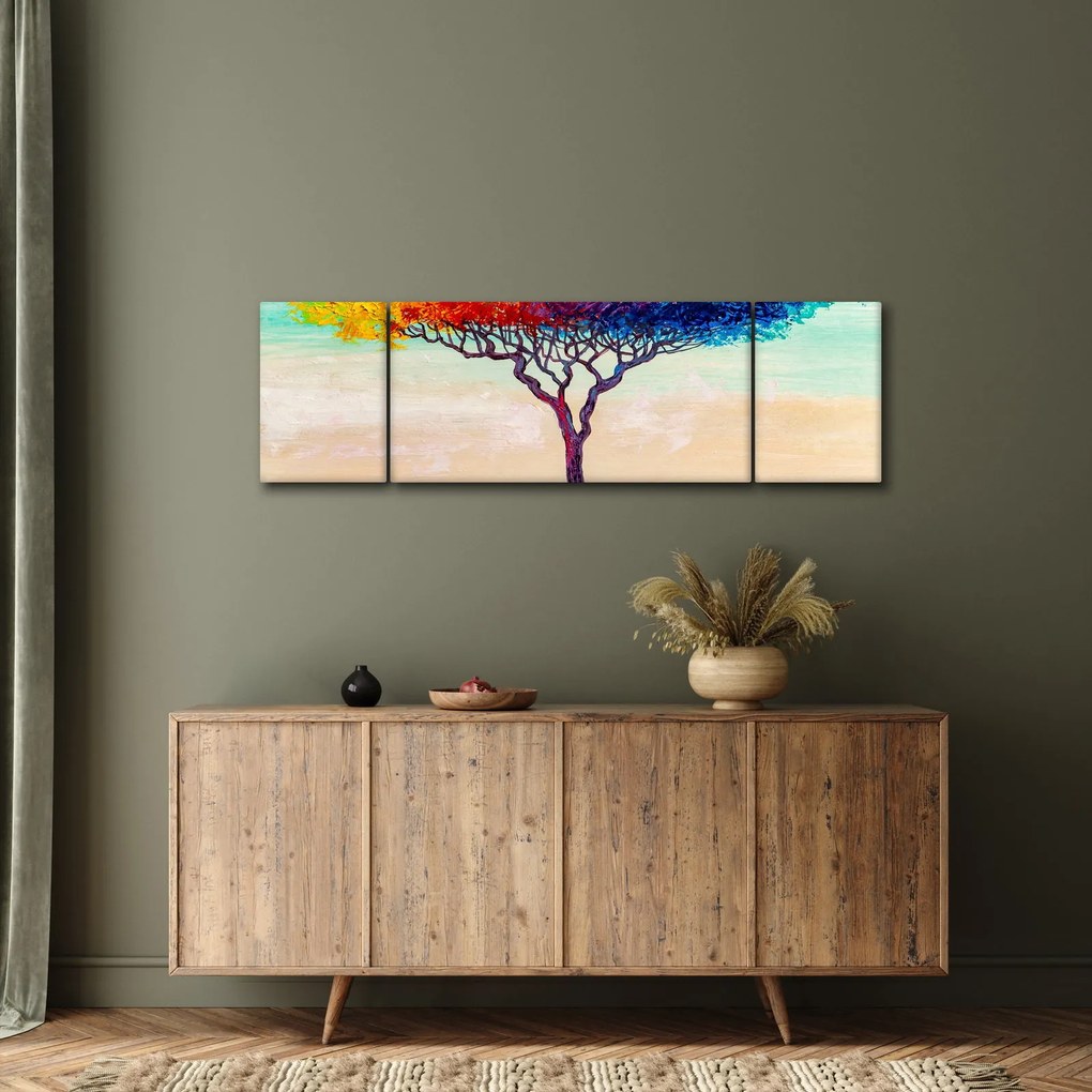 Obraz malowanego drzewa (170x50 cm)