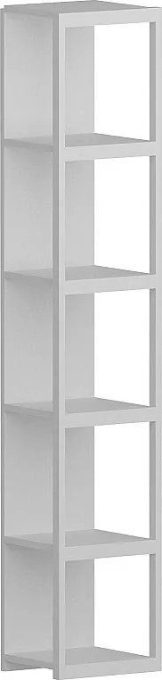 Nowoczesny regał na książki – 33,7 x 180 x 29,5 cm – biały – płyta wiórowa pokryta melaminą