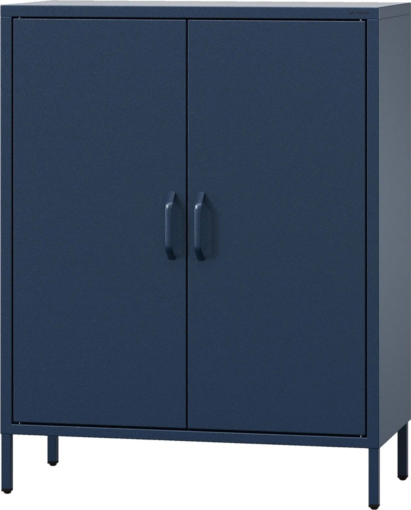 Metalowa szafka dwudrzwiowa Modern Vito granatowa