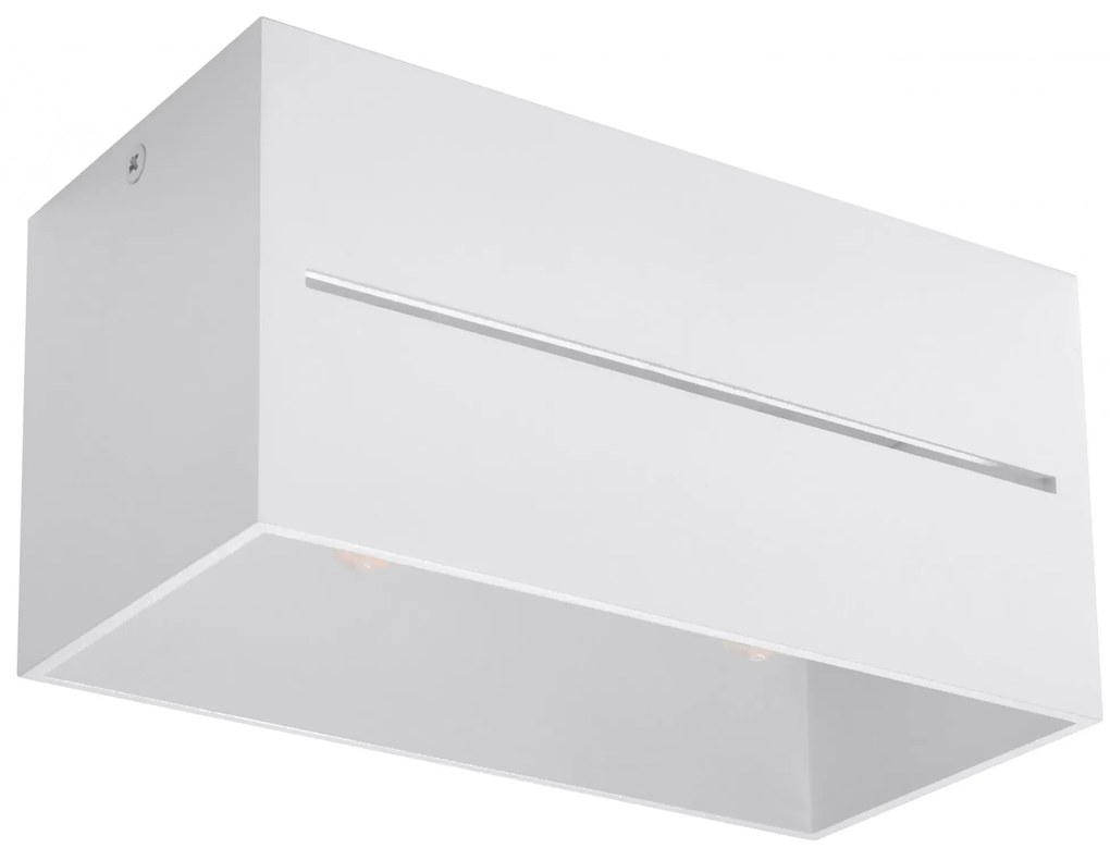 Biały geometryczny plafon LED - EX510-Prima