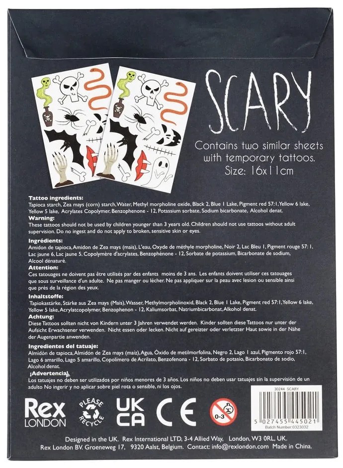 Tatuaże dla dzieci Scary – Rex London