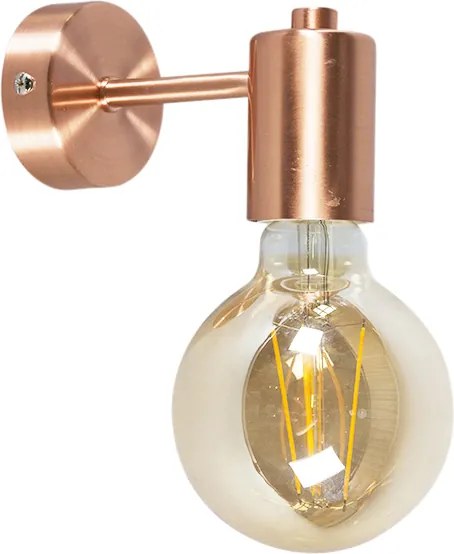 Inteligentna lampa ścienna w stylu art deco miedziana w komplecie z żarówką WiFi G95 - Facil