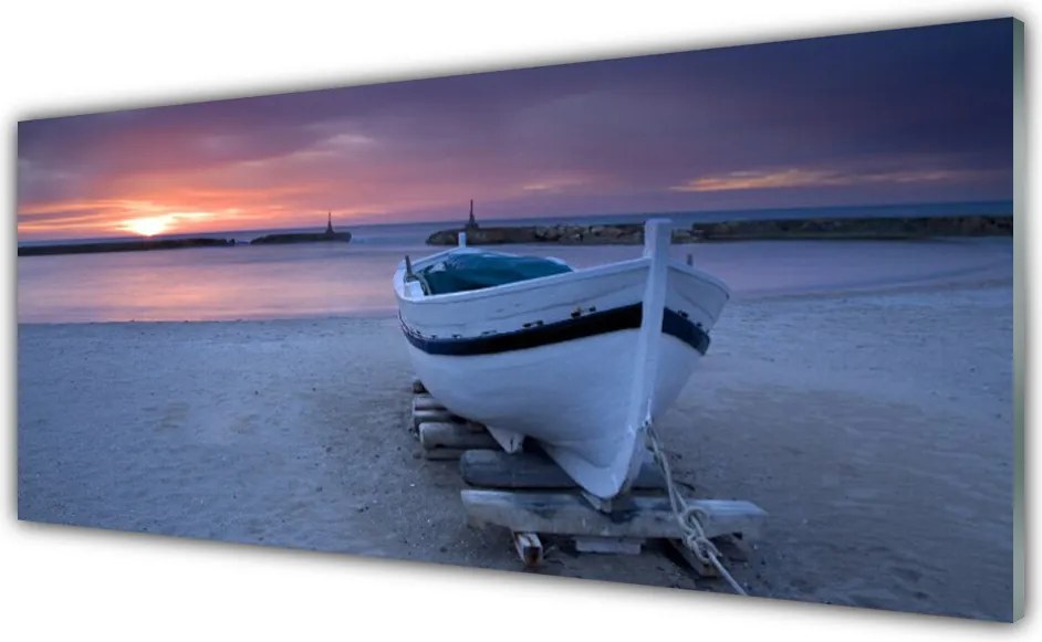 Panel Szklany Rejs O Zachodzie Słońca