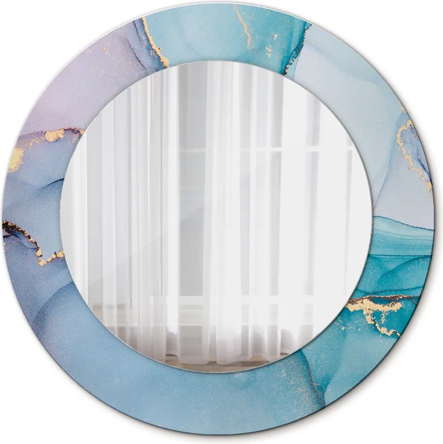 Lustro z nadrukiem dekoracyjne okrągłe Abstrakcyjny płyn