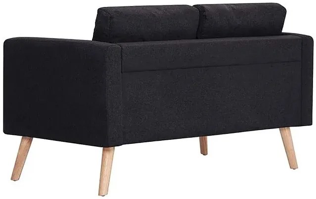 Dwuosobowa czarna kanapa C7-M80
