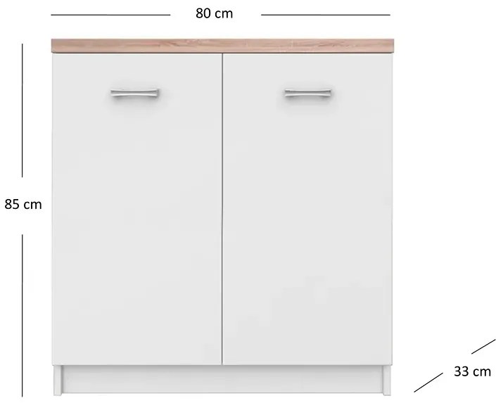 Biała komoda z półkami - Riza 5X