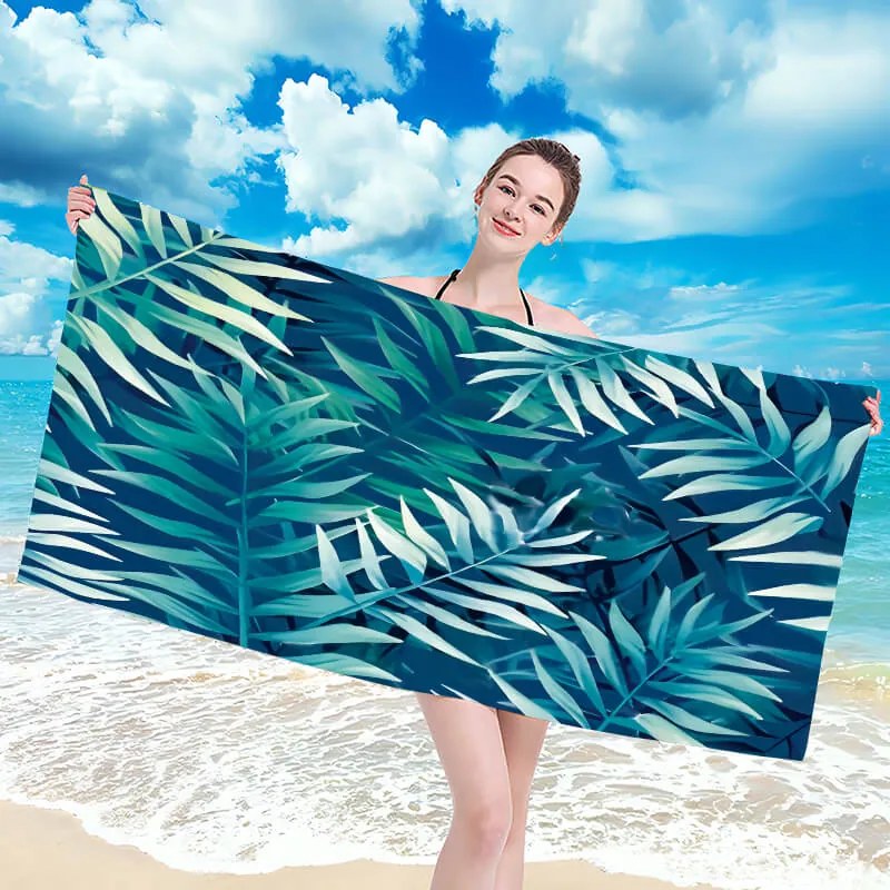 Ręcznik plażowy BORNEO 100x180 cm ciemnoniebieski, 100% mikrofibra