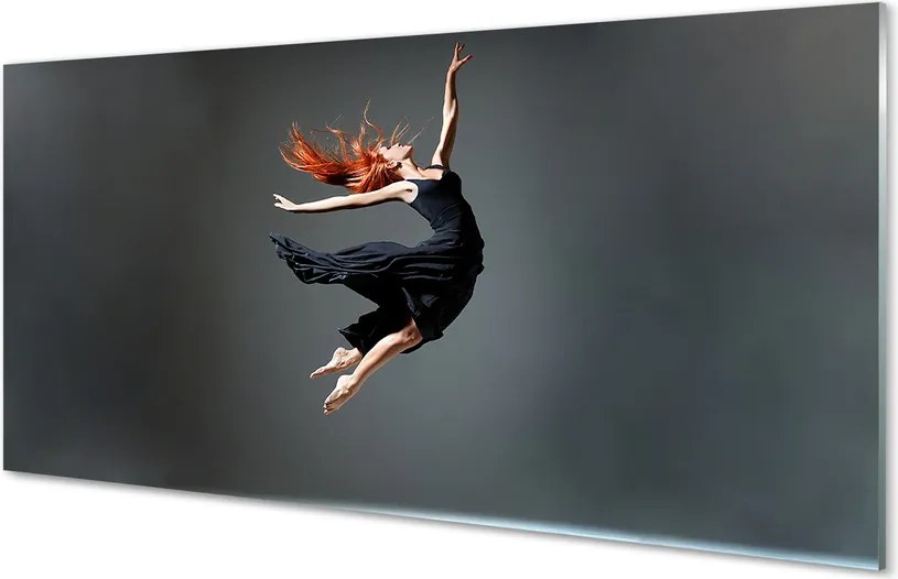 Szklany Panel Elegancja w Czarnej Sukni