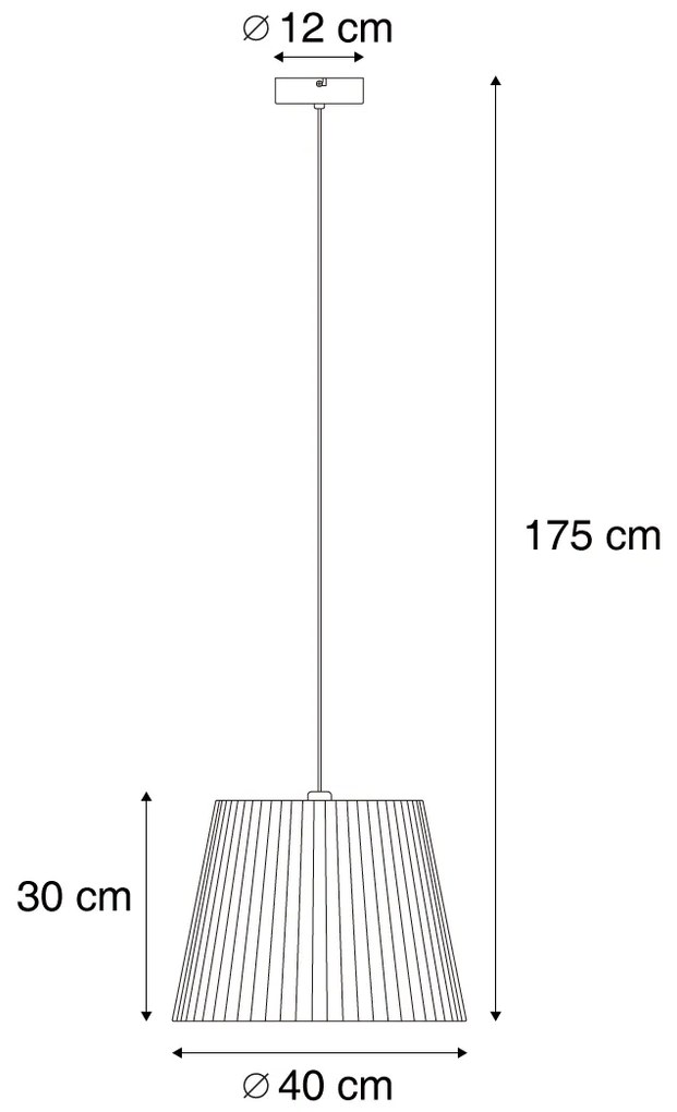 Zewnetrzna Zewnętrzna lampa wisząca czarna z beżowym abażurem ze sznura IP44 - Cava JaylaJapandi Oswietlenie zewnetrzne