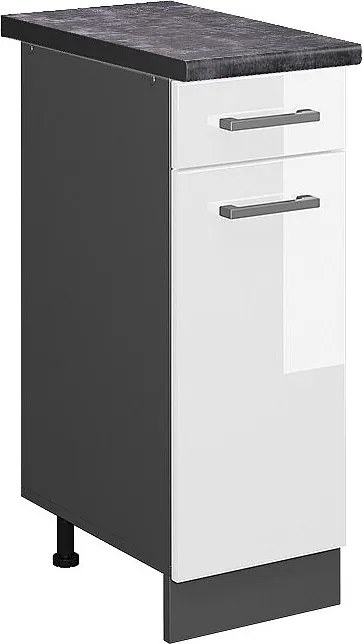 Szafka dolna do kuchni biały wysoki połysk 30x60x81.6 r-line