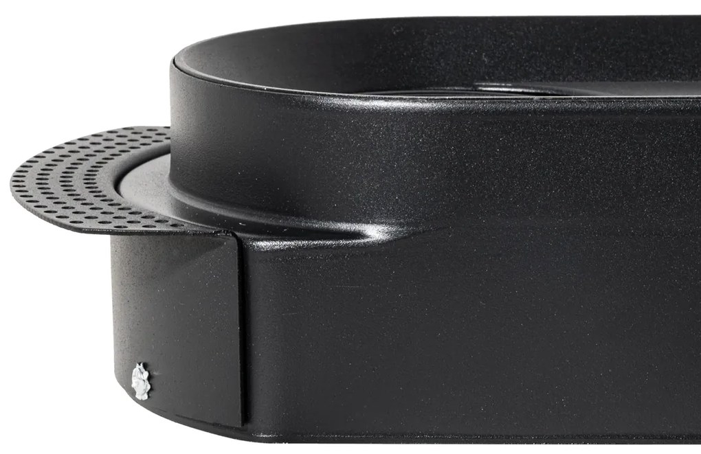 Okrągły podtynkowy reflektor czarny GU10 70 mm 2-punktowy - Hubs Nowoczesny Oswietlenie wewnetrzne