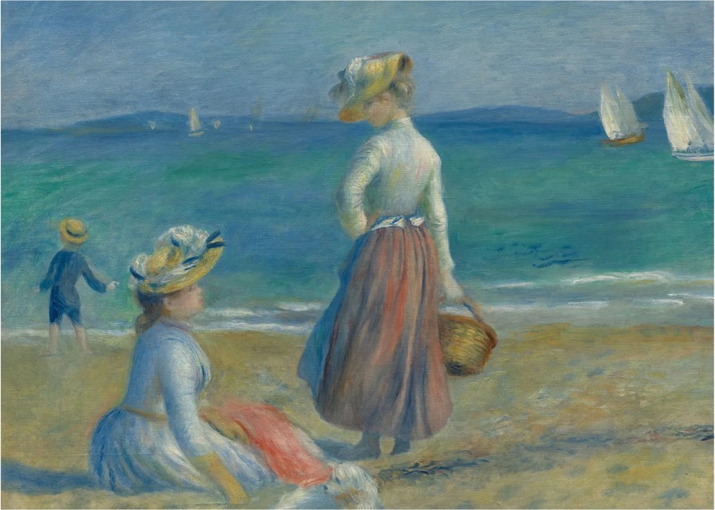 Obraz - Auguste Renoir, Figures on the Beach, reprodukcje (70x50 cm)