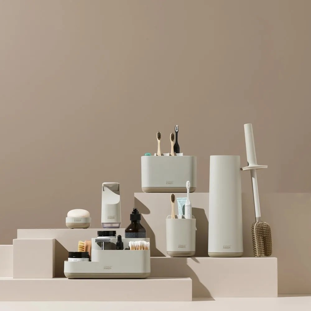 Beżowy plastikowy dozownik do mydła 350 ml Slim – Joseph Joseph