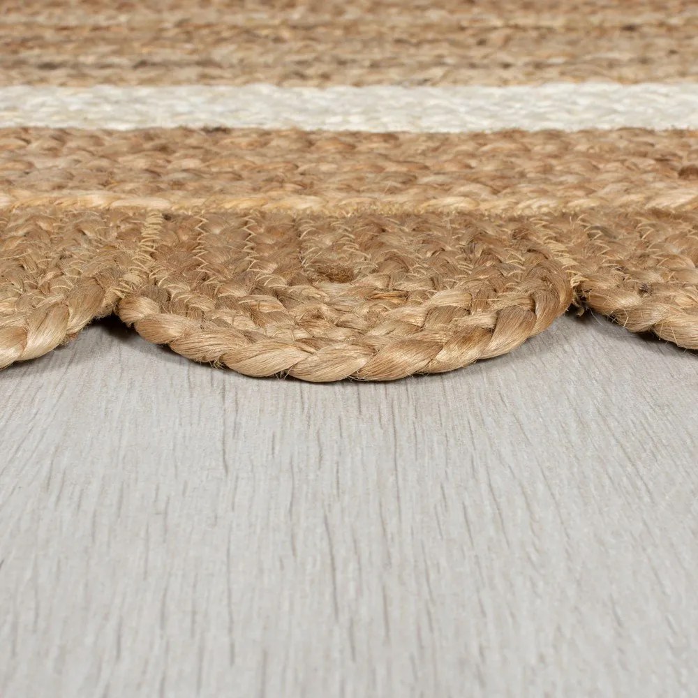 Dywan z juty tkany ręcznie w naturalnym kolorze/w kolorze kości słoniowej 200x290 cm Grace White – Flair Rugs