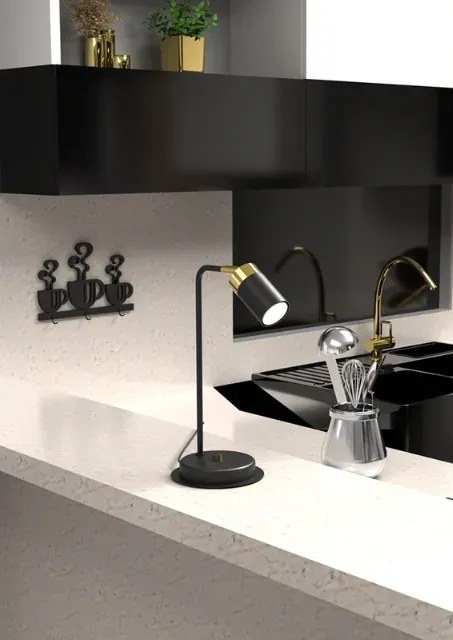 Elegancka lampa stołowa czarna - 5X K380 H3-Z84