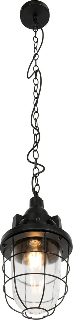 Zestaw 3 lamp wiszących w stylu industrialnym czarnych - Cabin