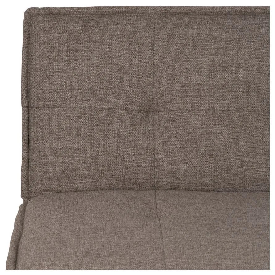 Szarobeżowa rozkładana sofa z tkaniny szenilowej 181 cm – Ixia