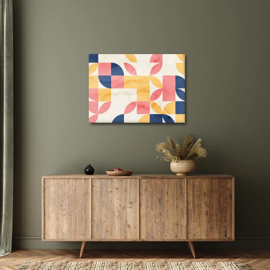 Obraz - Abstrakcja z wzorami retro (70x50 cm)