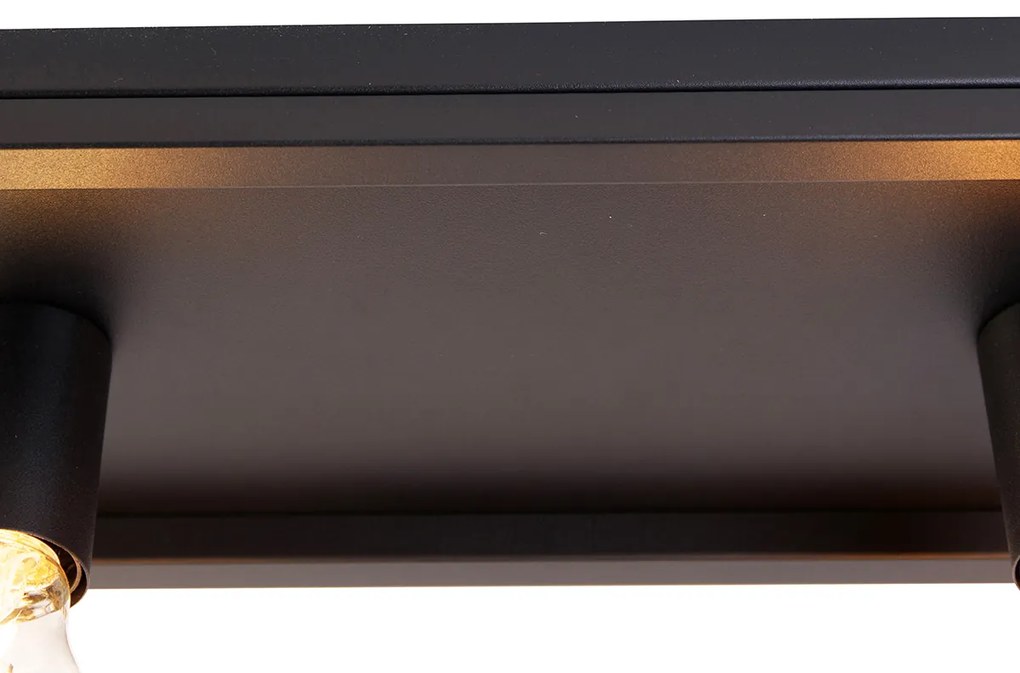 Inteligentna lampa sufitowa czarna 99,5 cm w tym 4 WiFi A60 - CagePrzemysłowy Oswietlenie wewnetrzne