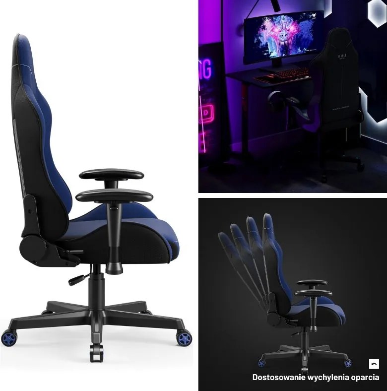 Fotel do gamingu Diablo X-Starter granatowy