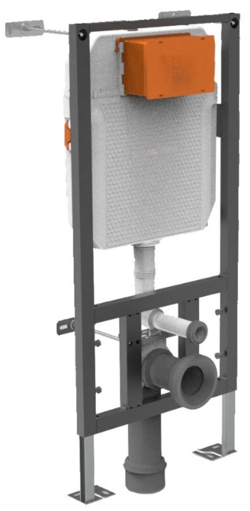 Zestaw LERA stelaż podtynkowy WC z miską wiszącą LERA i przyciskiem w kolorze Cappuccino