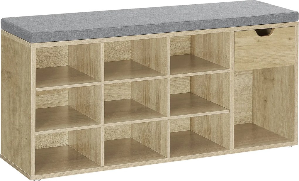 Siedzisko z szafką na buty i szulfadą dąb artisan F2-T86