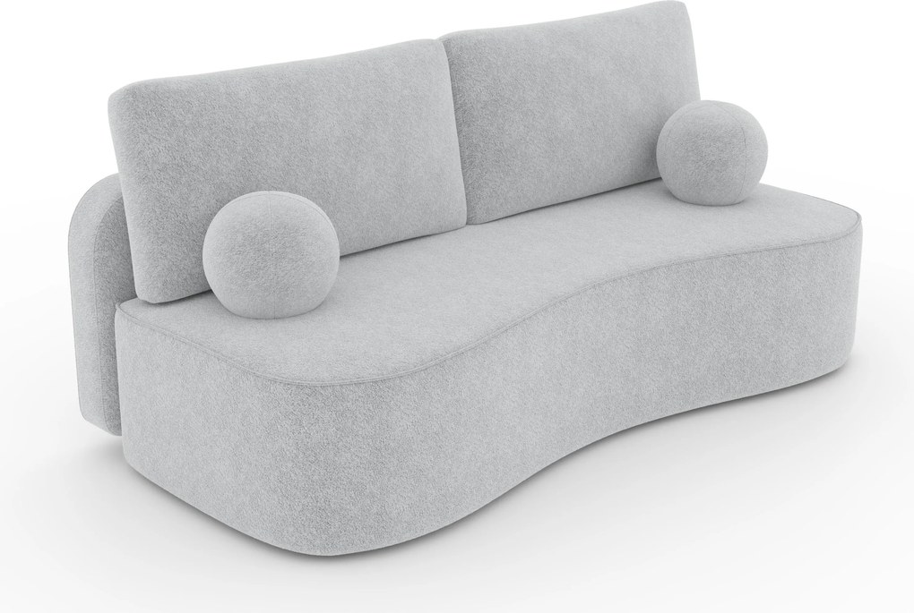 Masseno Sofa ROTONDO z funkcją spania i pojemnikiem na pościel - Szary - ANTHOLOGY 15