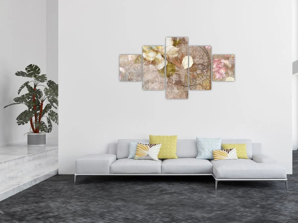 Obraz - Ozdoba kwiatowa (125x70 cm)