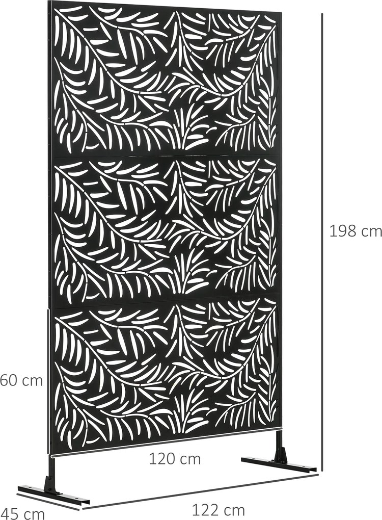 Outsunny Osłona Do Ogrodu 122x45x198cm Stalowy Stabilna Na Zewnątrz | Aosom PL