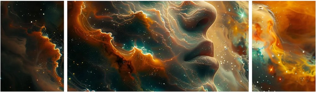 Obraz - Twarz w kosmosie (170x50 cm)