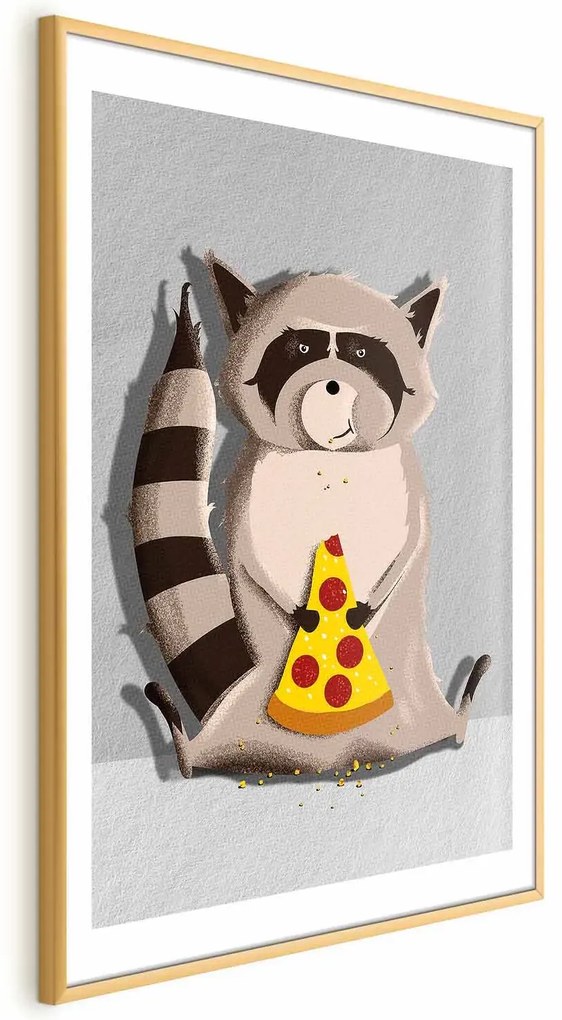 Plakat Szop łasuch 21x30 cm z ramą złotą z marginesem ARTGEIST B