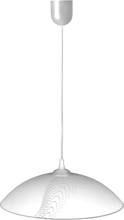 Biała szklana lampa wisząca kuchenna - S919-Fabis