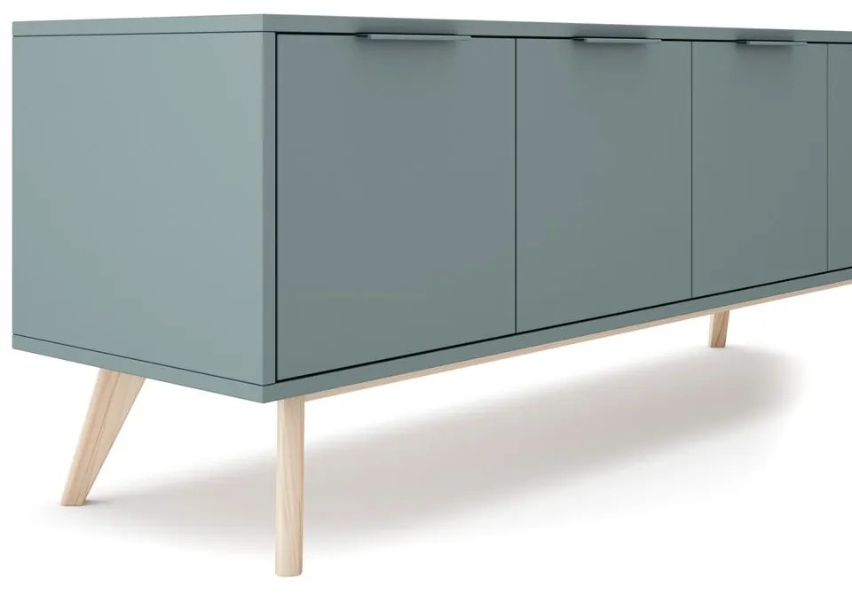 Szarozielona szafka pod TV 140x53x40 cm Pisco – Marckeric