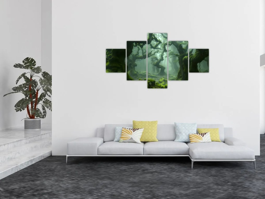 Obraz - Las porośnięty mchem (125x70 cm)