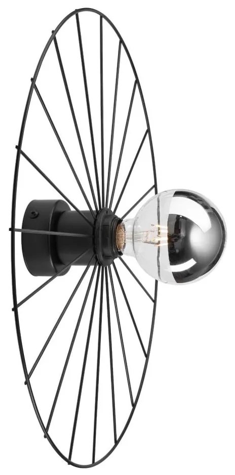 Kinkiet MONTANA 1xE27/15W/230V śr. 45 cm czarny