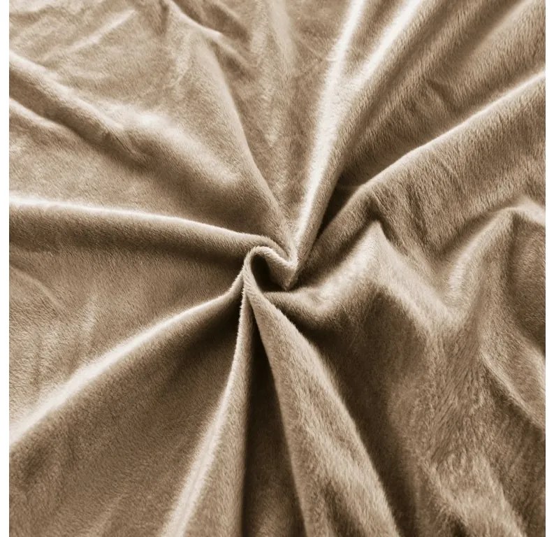 PrzytulneMieszkanie.pl Prześcieradło z mikropluszu SOFT 90x200 cm brązowe