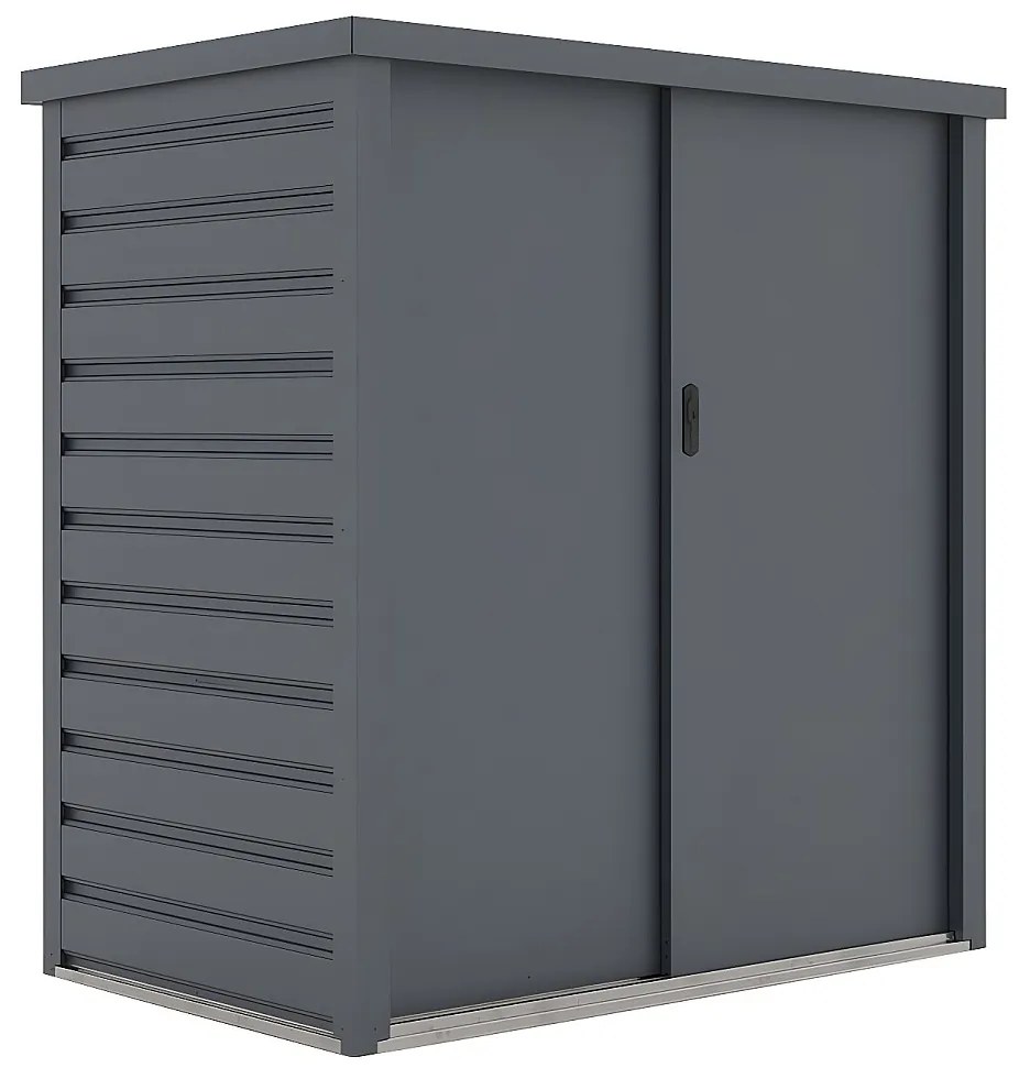 Szafa ogrodowa ze stali galwanizowanej w kolorze szarym REIVAX - 1,31 m3 - Dł.125x Gł.80 x Wys.131 cm