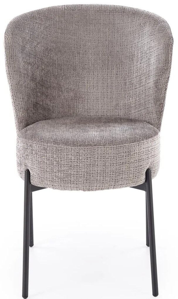 Krzesło tapicerowane tkanina szary popiel K590